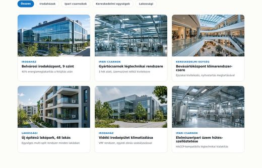 KlímaTech — weboldal előnézet